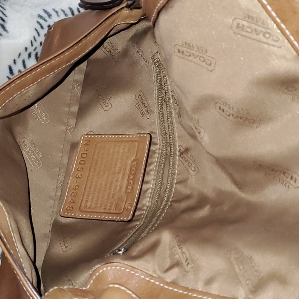 Coach tan leather bag - Picture 6 of 10